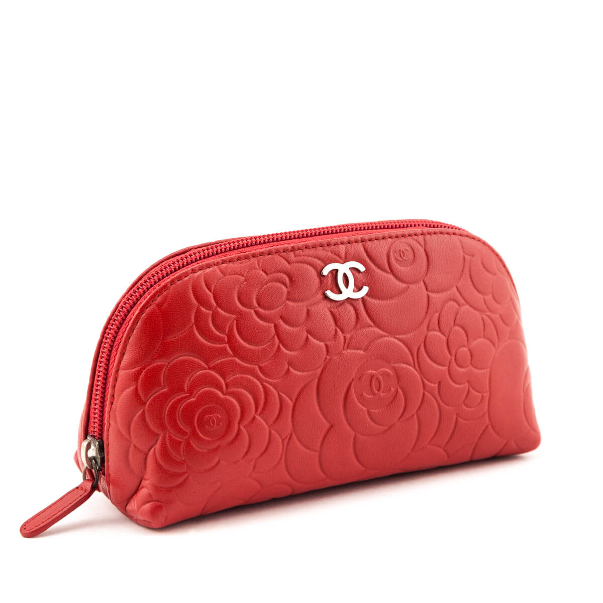 Chanel Dark Red Leather Camellia O Case - Love that Bag etc - Preowned Authentic Designer Handbags & Preloved Fashions