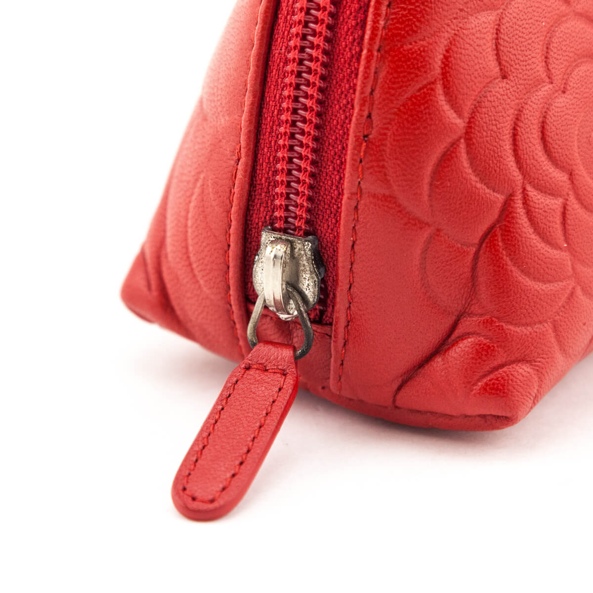Chanel Dark Red Leather Camellia O Case - Love that Bag etc - Preowned Authentic Designer Handbags & Preloved Fashions