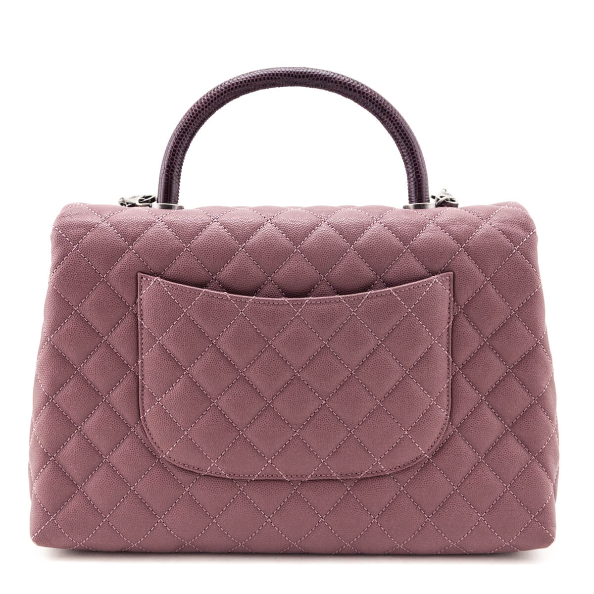 Chanel Mauve Caviar & Lizard Quilted Medium Coco Handle Flap Bag - Love that Bag etc - Preowned Authentic Designer Handbags & Preloved Fashions
