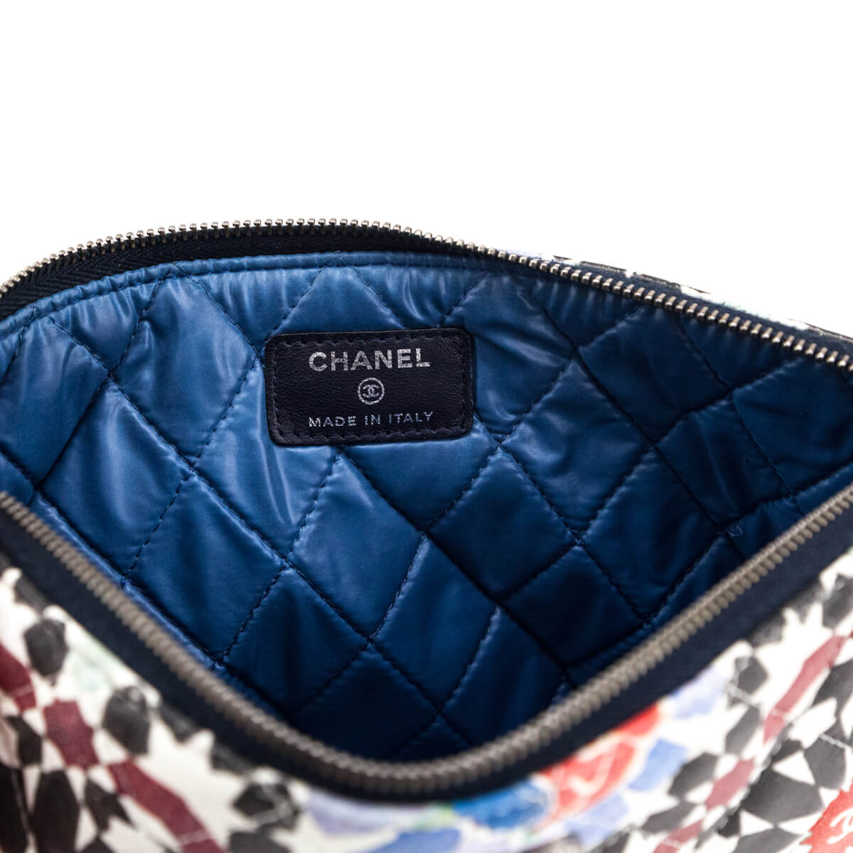 Chanel Multicolor Quilted Glazed Lambskin Small Paris Dubai Pouch - Love that Bag etc - Preowned Authentic Designer Handbags & Preloved Fashions