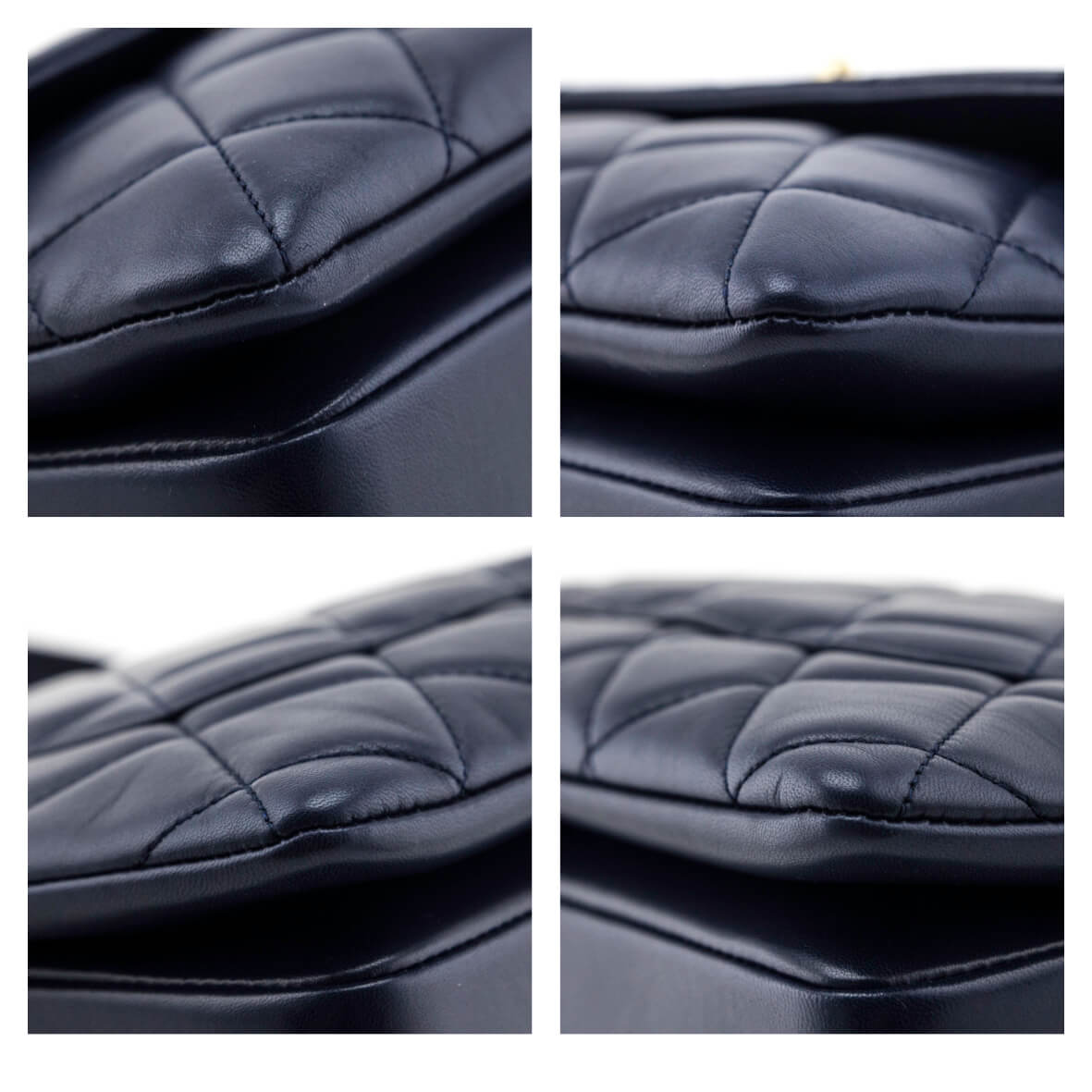 Chanel Navy Quilted Lambskin Small Trendy CC Top Handle Flap Bag - Love that Bag etc - Preowned Authentic Designer Handbags & Preloved Fashions