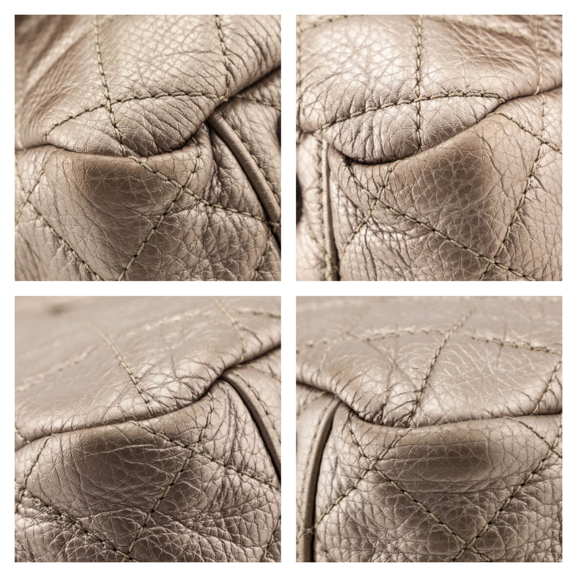 Chanel Pale Gold Metallic Calfskin Quilted XXL Travel Flap Bag - Love that Bag etc - Preowned Authentic Designer Handbags & Preloved Fashions