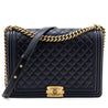 Chanel Pearly Black Quilted Lambskin Quilted Large Boy Flap Bag - Love that Bag etc - Preowned Authentic Designer Handbags & Preloved Fashions