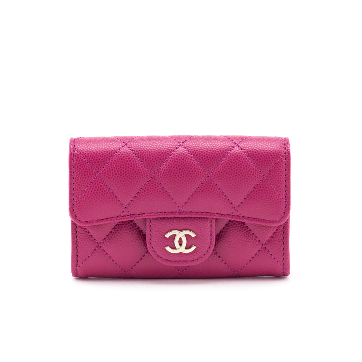 Chanel Pink Quilted Caviar Flap Card Holder - Love that Bag etc - Preowned Authentic Designer Handbags & Preloved Fashions