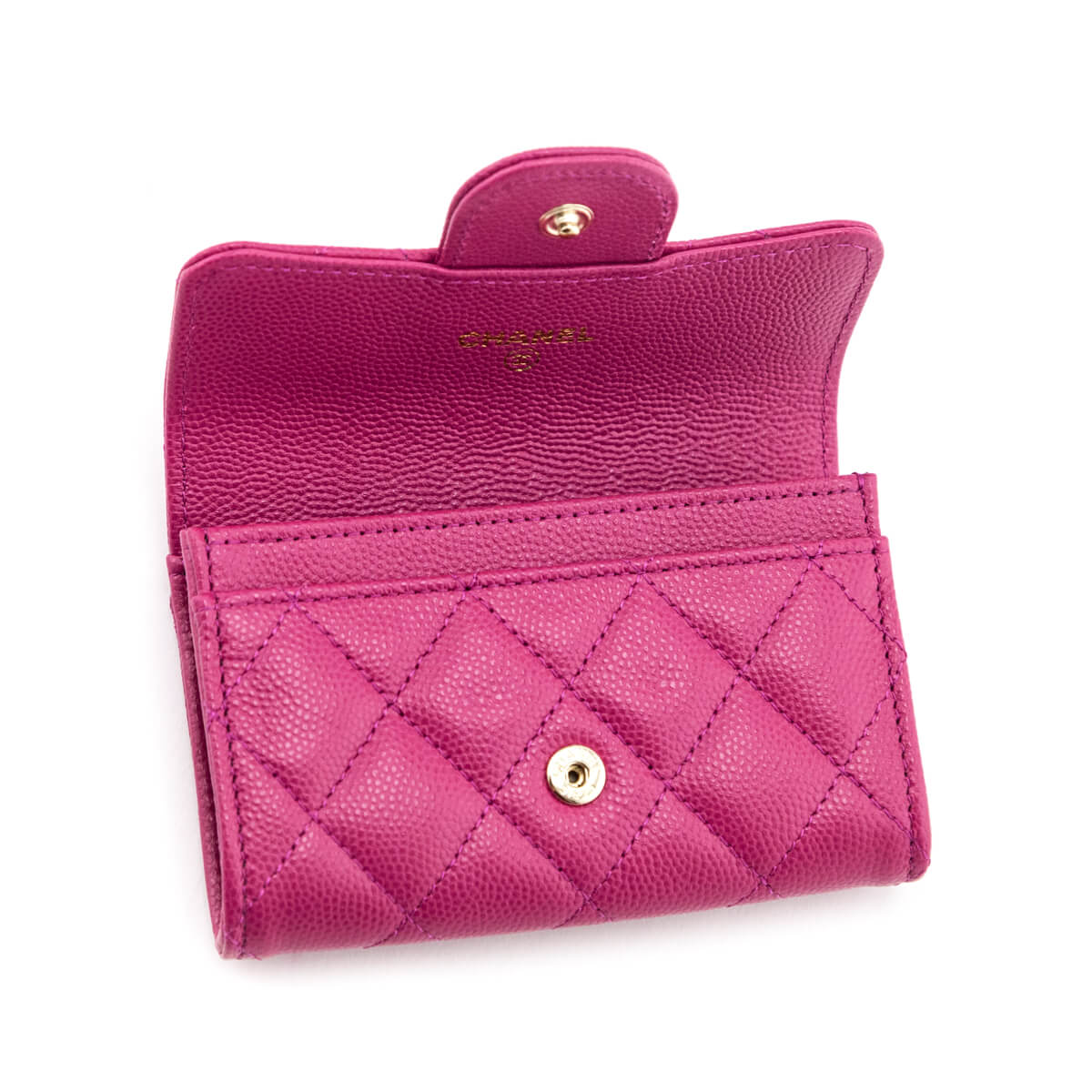 Chanel Pink Quilted Caviar Flap Card Holder - Love that Bag etc - Preowned Authentic Designer Handbags & Preloved Fashions