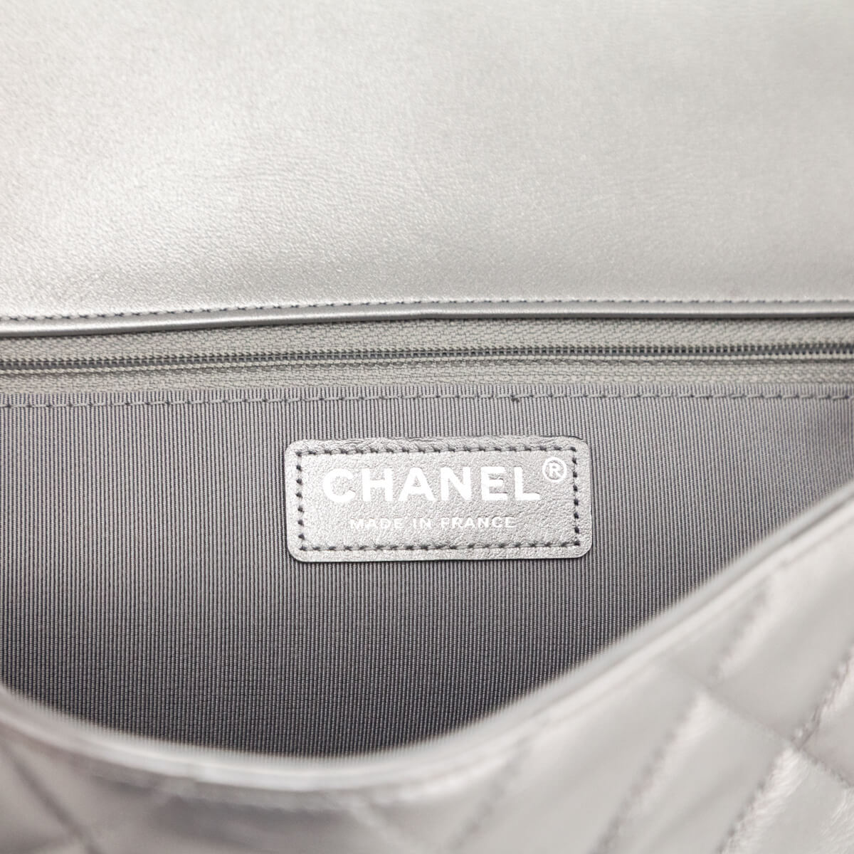 Chanel Silver Lambskin Quilted Large Chain All Over Flap Bag - Love that Bag etc - Preowned Authentic Designer Handbags & Preloved Fashions