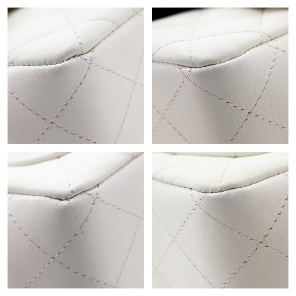 Chanel White & Black Lambskin Quilted Mini Square Flap Bag - Love that Bag etc - Preowned Authentic Designer Handbags & Preloved Fashions