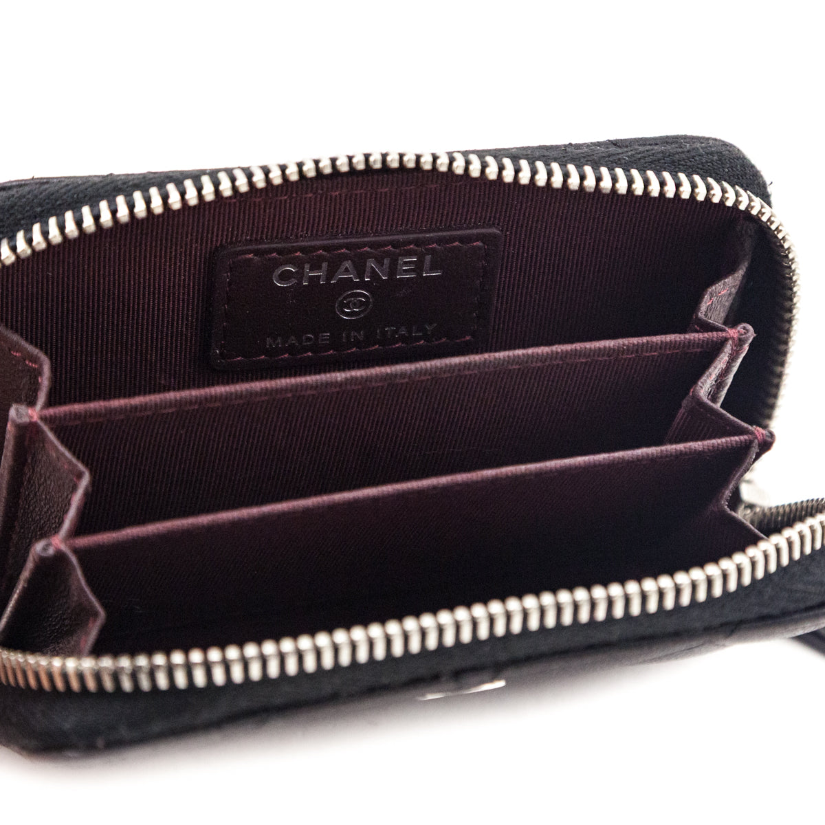 Chanel Black Quilted Lambskin Zip Around Coin Purse Wallet - Love that Bag etc - Preowned Authentic Designer Handbags & Preloved Fashions