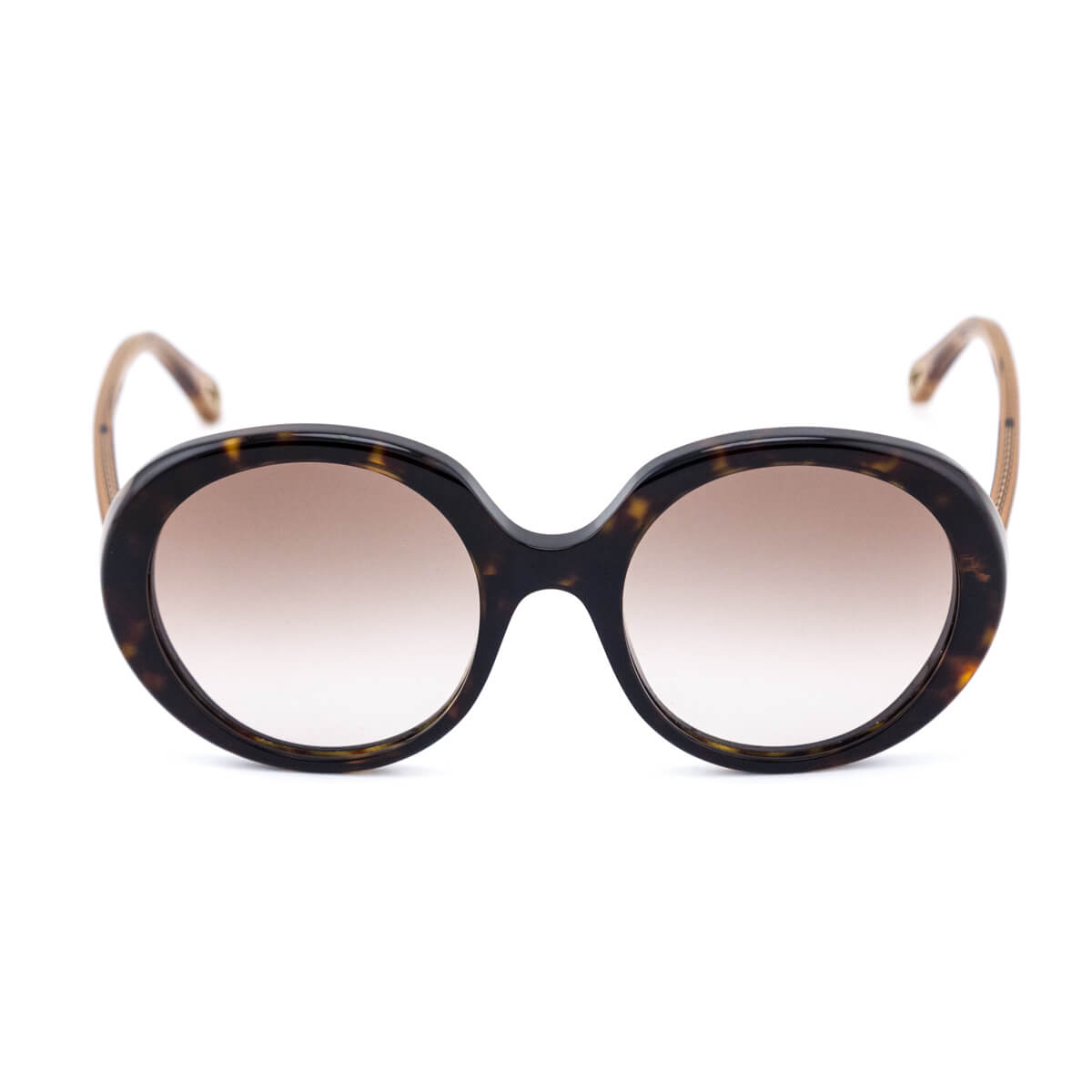 Chloe Tortoise Oversized Round Sunglasses