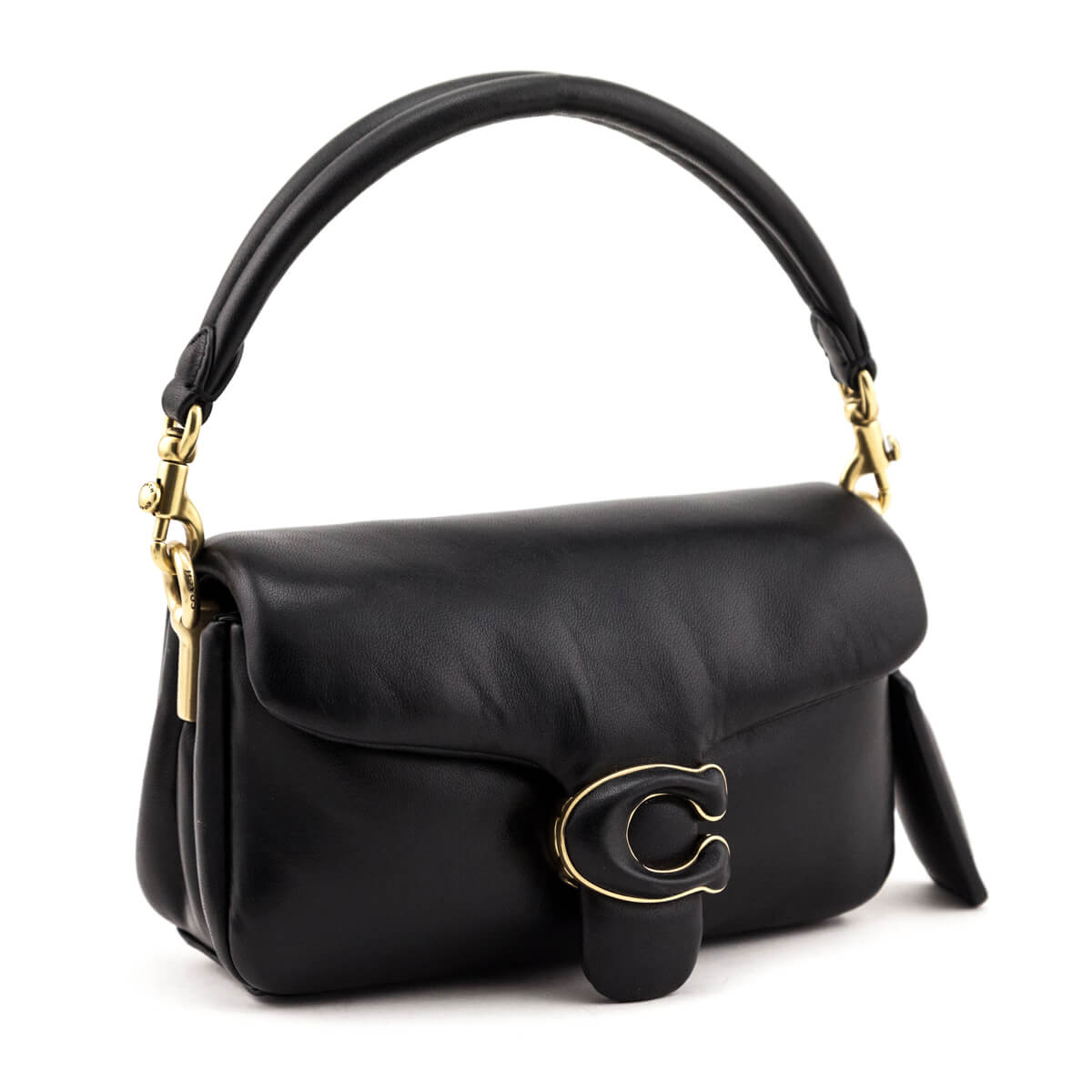 Coach Black & Brass Nappa Pillow Tabby 18 - Love that Bag etc - Preowned Authentic Designer Handbags & Preloved Fashions