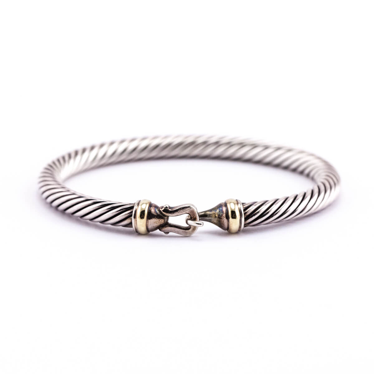 David Yurman Two-Tone Buckle Calssic Cable Bracelet Designer