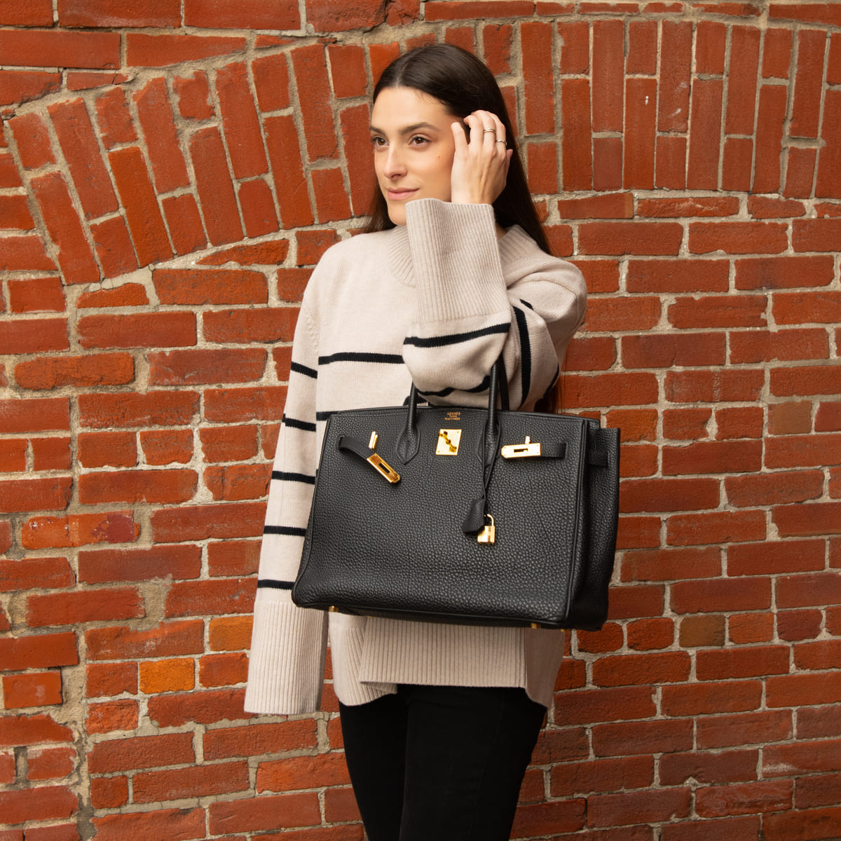 Hermes Black Fjord Birkin 35 - Love that Bag etc - Preowned Authentic Designer Handbags & Preloved Fashions