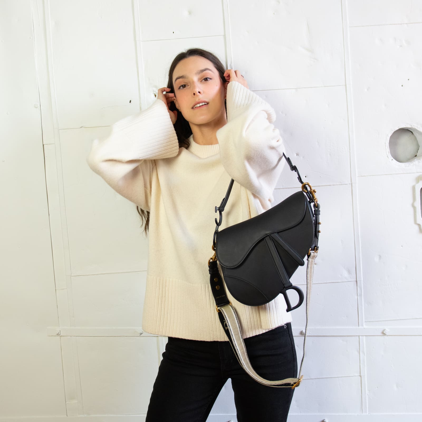 Dior Black Ultramatte Calfskin Saddle Bag - Love that Bag etc - Preowned Authentic Designer Handbags & Preloved Fashions
