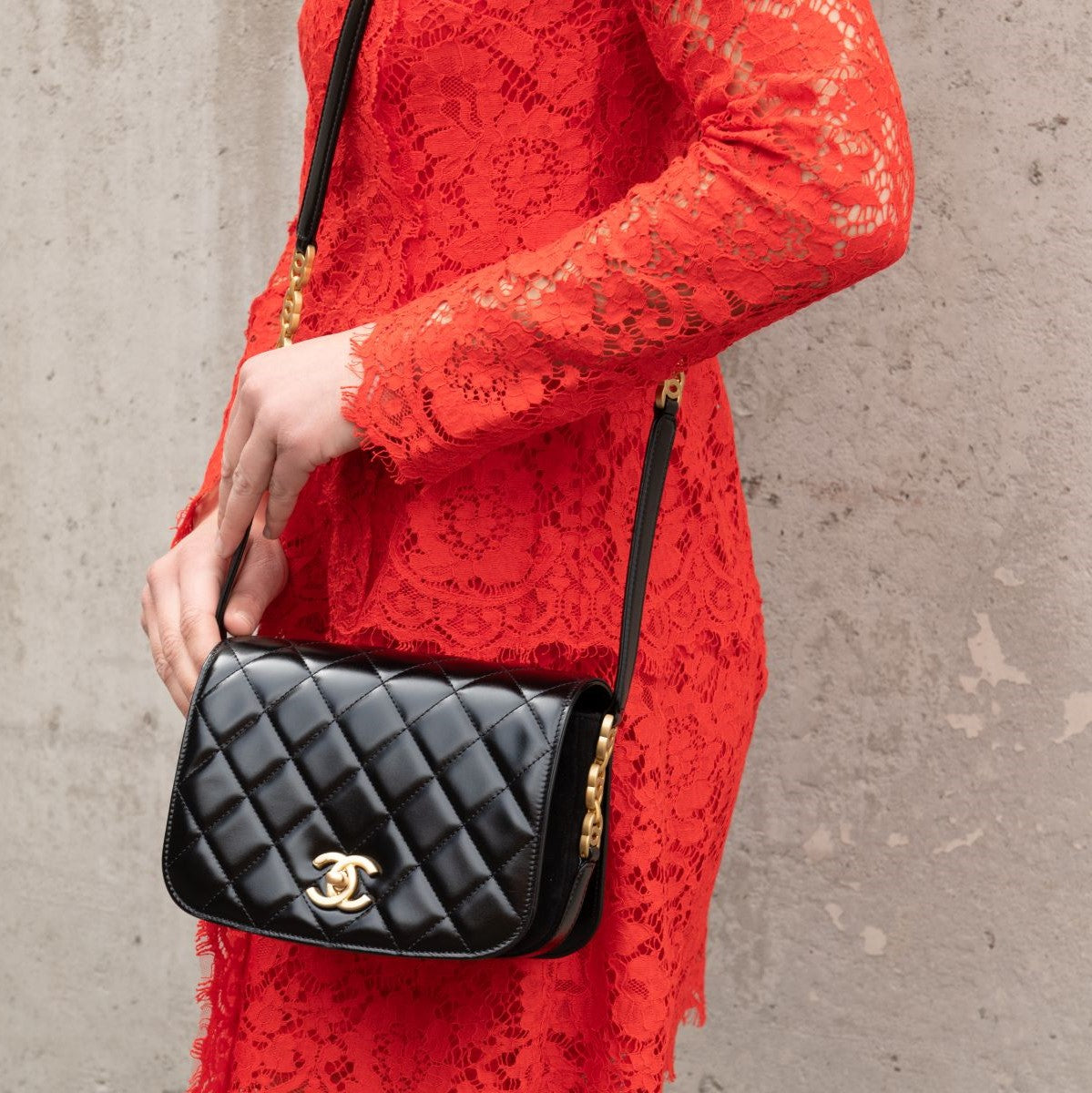 Chanel Black Quilted Shiny Calfskin & Suede Mini Messenger Bag - Love that Bag etc - Preowned Authentic Designer Handbags & Preloved Fashions