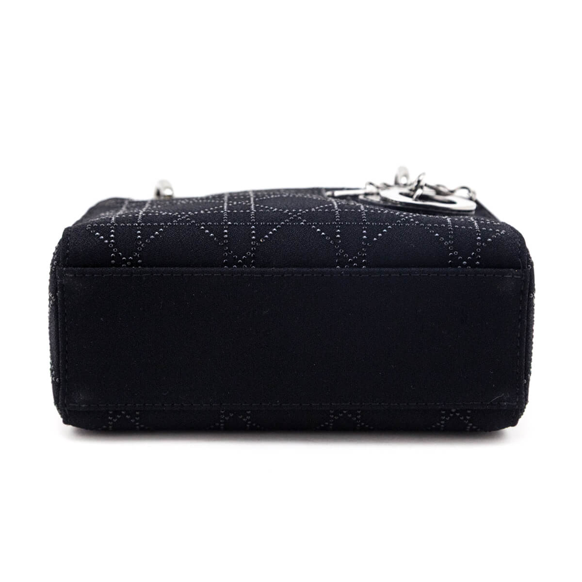 Dior Black Canvas Crystal Studded Cannage Mini Lady Dior - Love that Bag etc - Preowned Authentic Designer Handbags & Preloved Fashions