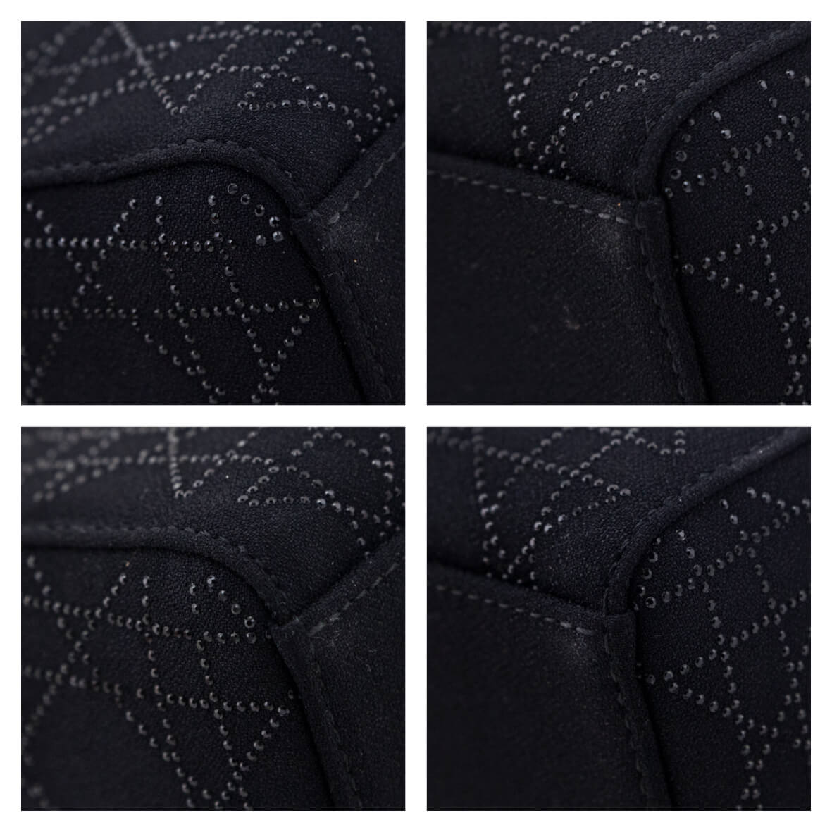 Dior Black Canvas Crystal Studded Cannage Mini Lady Dior - Love that Bag etc - Preowned Authentic Designer Handbags & Preloved Fashions