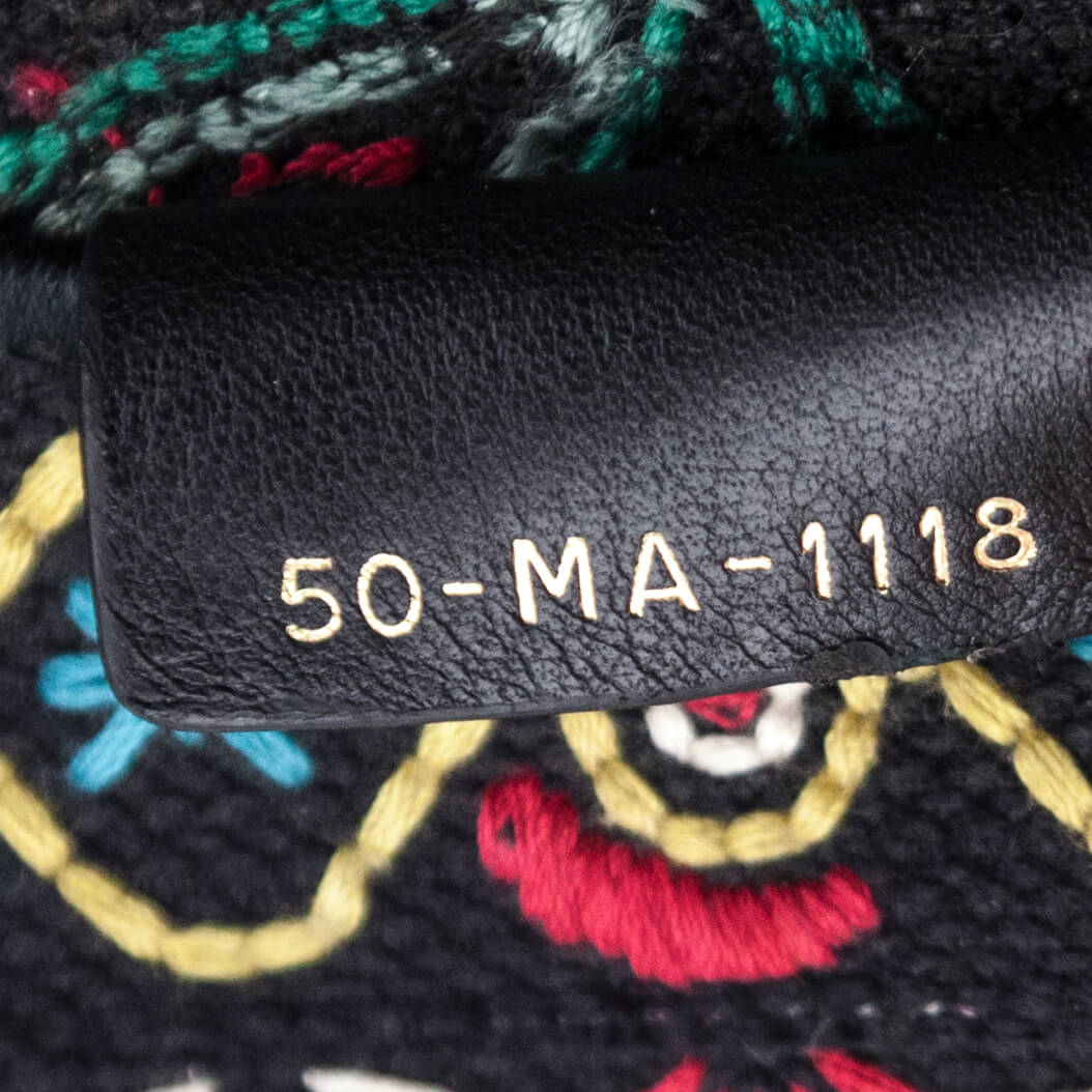 Dior Black Multicolor Embroidered Large Book Tote - Love that Bag etc - Preowned Authentic Designer Handbags & Preloved Fashions