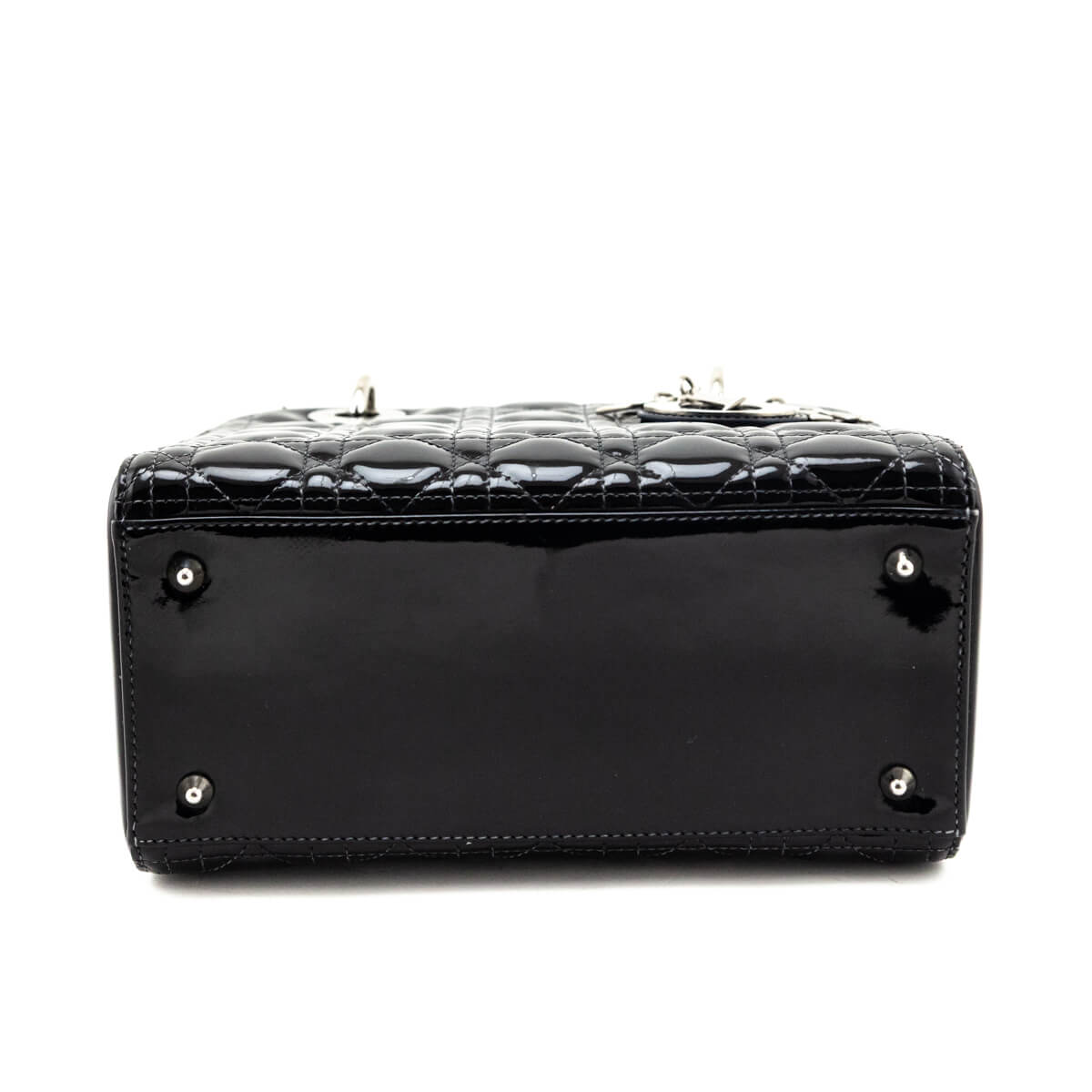 Dior Black Patent Cannage Medium Lady Dior - Love that Bag etc - Preowned Authentic Designer Handbags & Preloved Fashions
