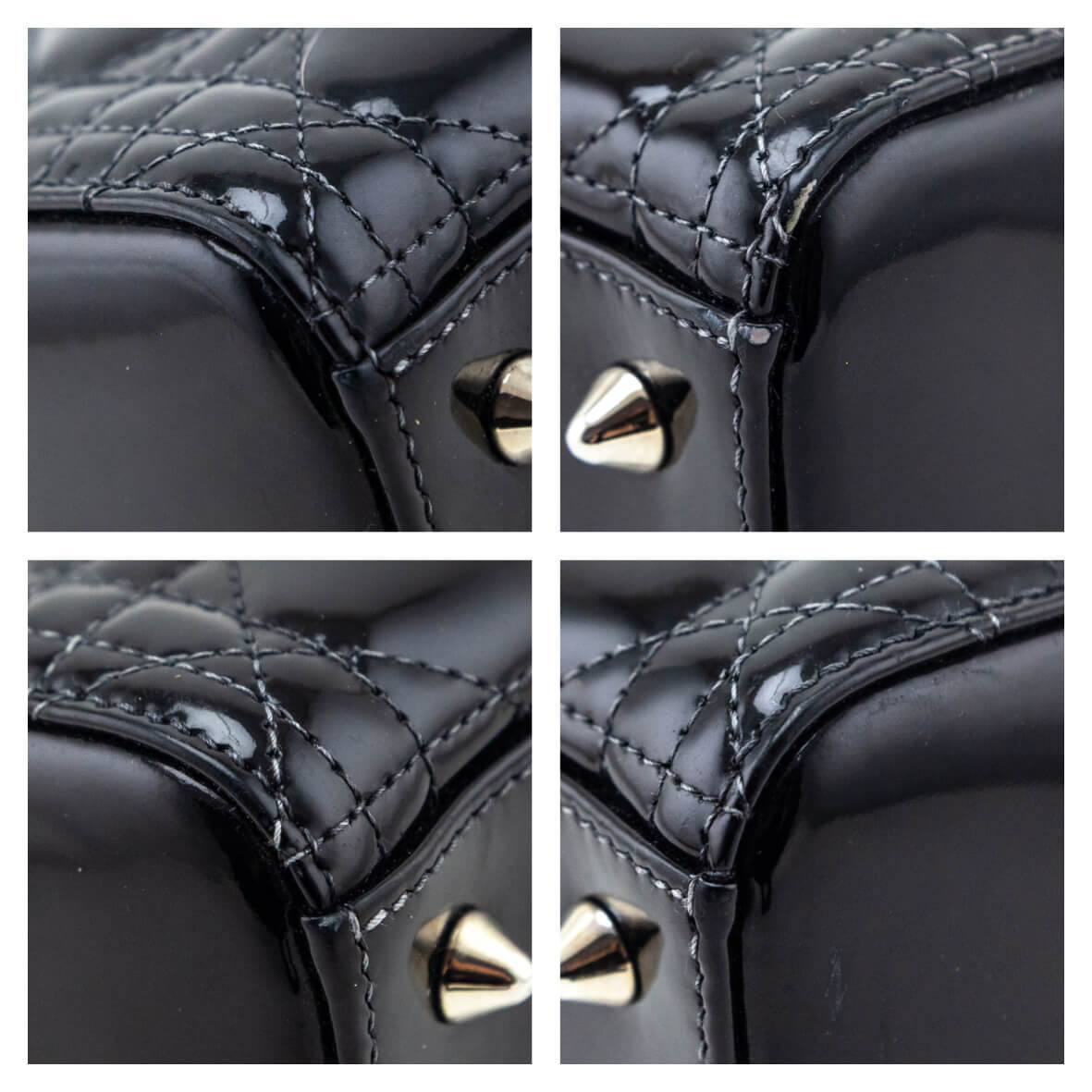 Dior Black Patent Cannage Medium Lady Dior - Love that Bag etc - Preowned Authentic Designer Handbags & Preloved Fashions