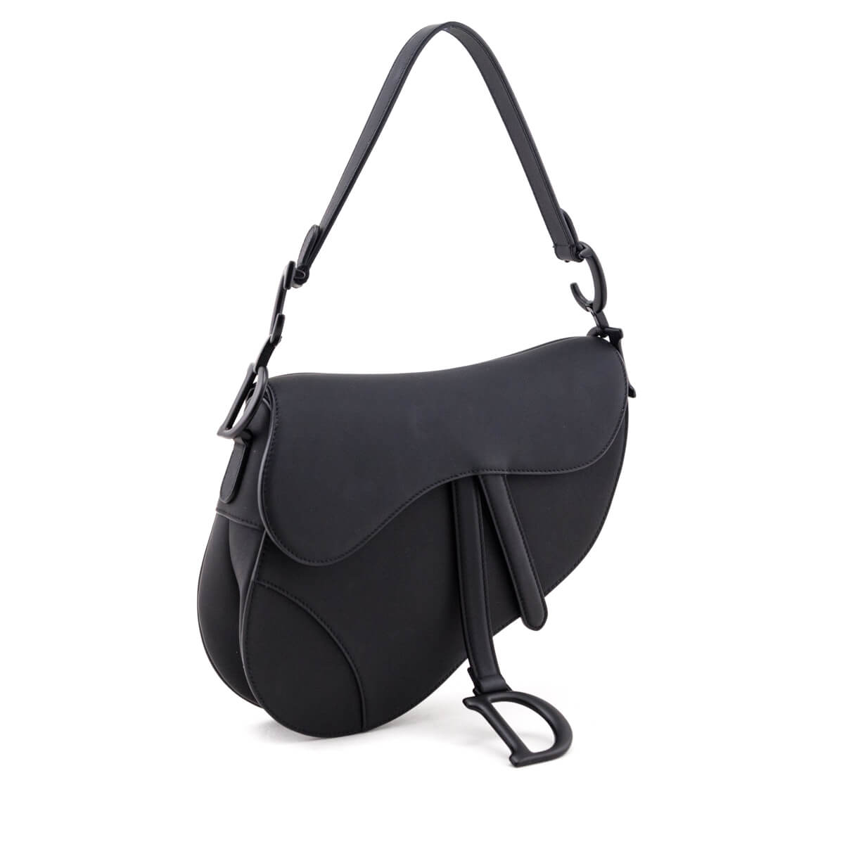 Dior Black Ultramatte Calfskin Saddle Bag - Love that Bag etc - Preowned Authentic Designer Handbags & Preloved Fashions