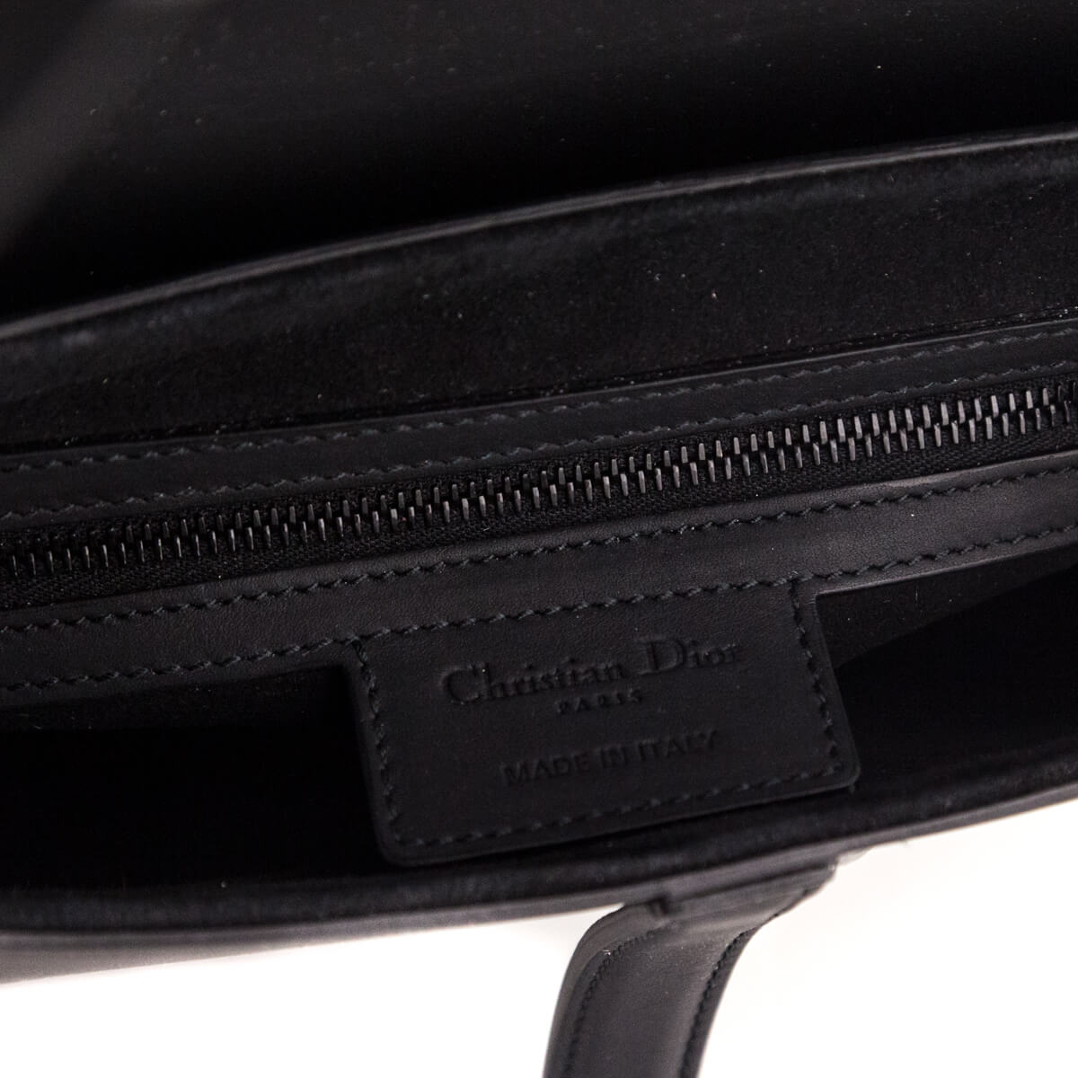 Dior Black Ultramatte Calfskin Saddle Bag - Love that Bag etc - Preowned Authentic Designer Handbags & Preloved Fashions