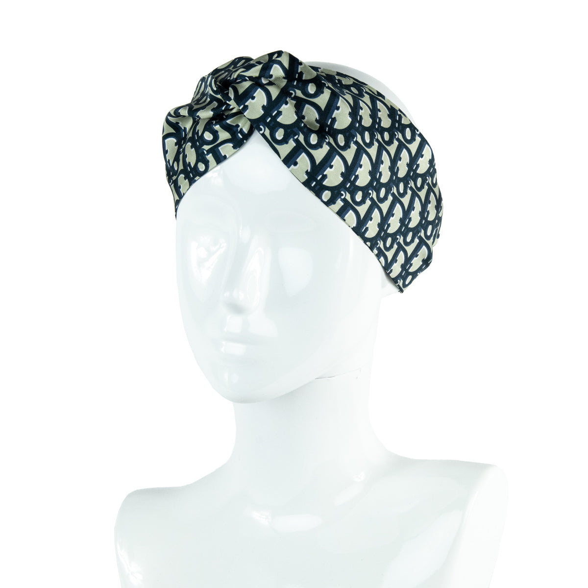 Dior Blue Oblique Silk Headband Shop Dior accessories for less