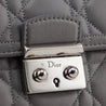 Dior Gray Lambskin Cannage Small Miss Dior Promenade Pouch - Love that Bag etc - Preowned Authentic Designer Handbags & Preloved Fashions