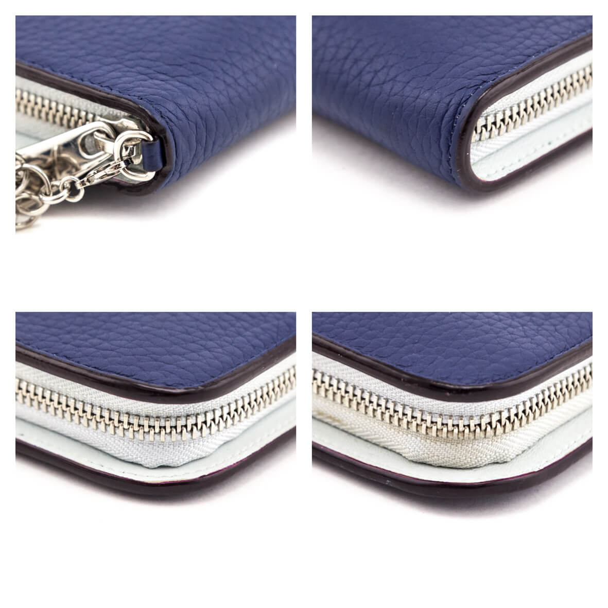Dior Navy Grained Calfskin Diorissimo Voyageur Wallet - Love that Bag etc - Preowned Authentic Designer Handbags & Preloved Fashions