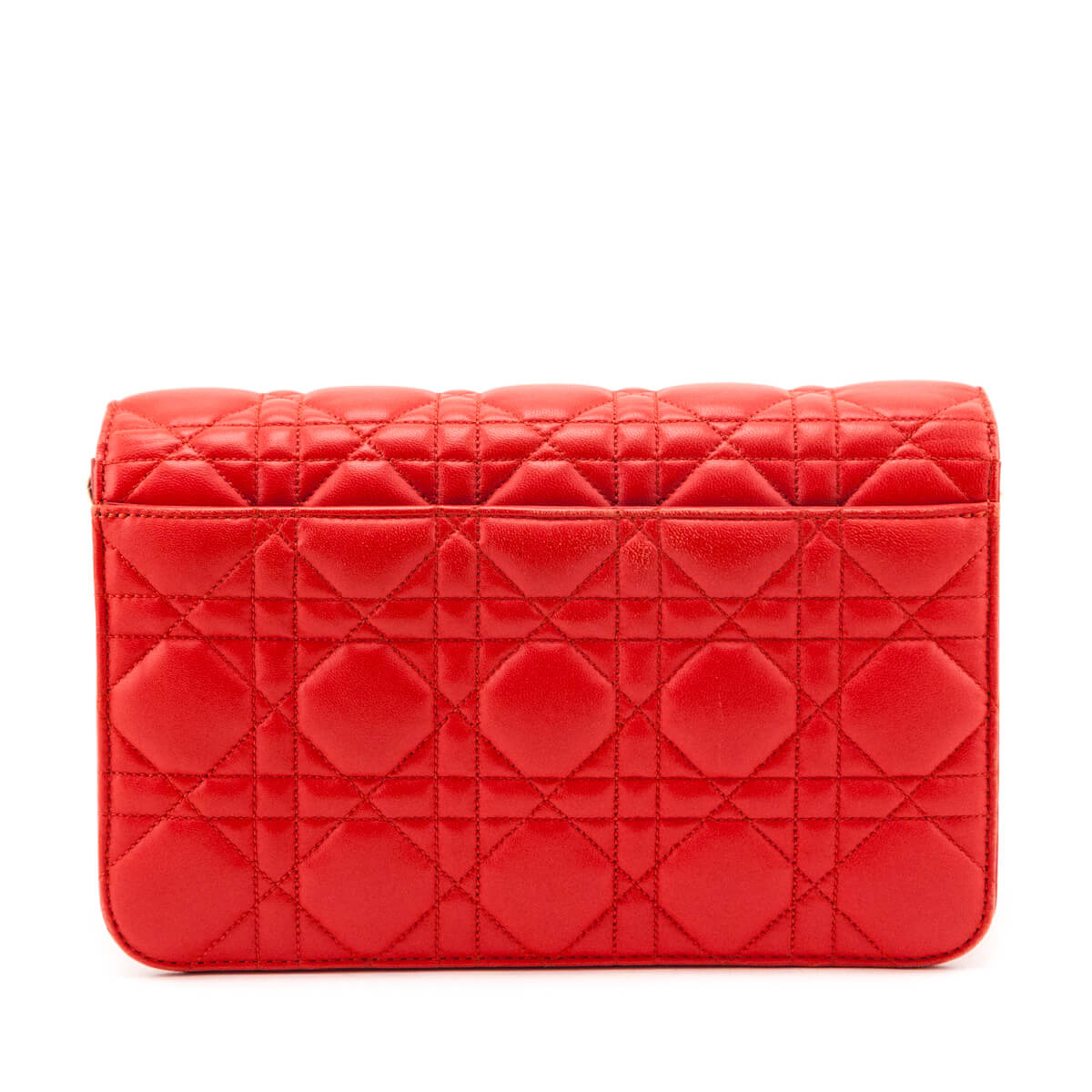 Dior Red & Pink Lambskin Cannage Miss Dior Promenade Pouch - Love that Bag etc - Preowned Authentic Designer Handbags & Preloved Fashions