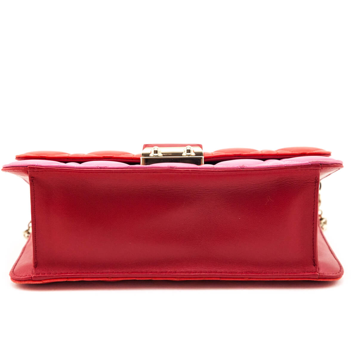 Dior Red & Pink Lambskin Cannage Miss Dior Promenade Pouch - Love that Bag etc - Preowned Authentic Designer Handbags & Preloved Fashions
