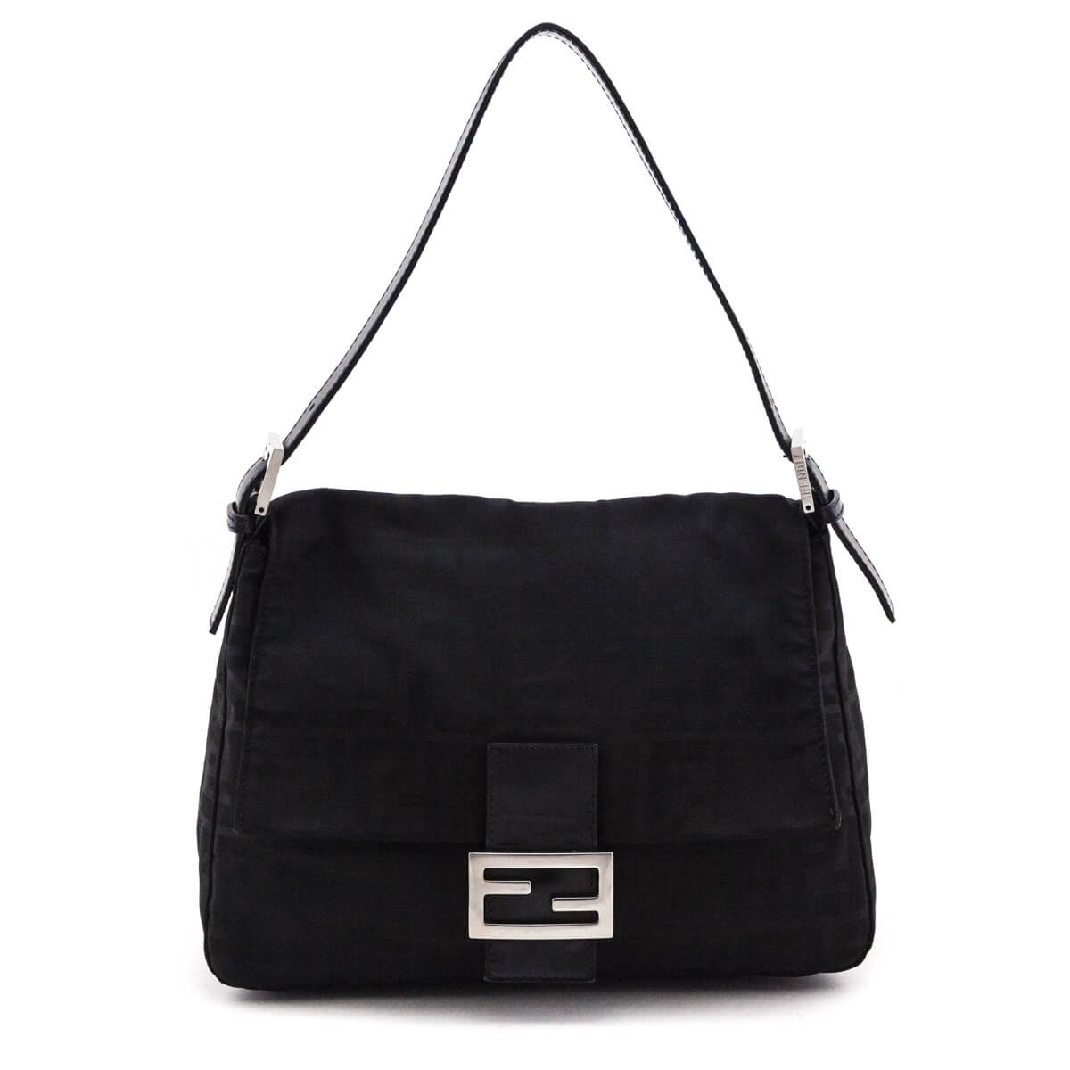 Fendi Black Zucca Mama Baguette - Love that Bag etc - Preowned Authentic Designer Handbags & Preloved Fashions