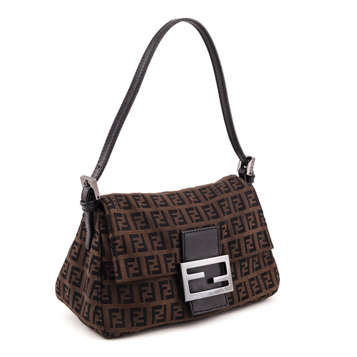 Fendi Brown Zucchino Mini Mamma Baguette - Love that Bag etc - Preowned Authentic Designer Handbags & Preloved Fashions
