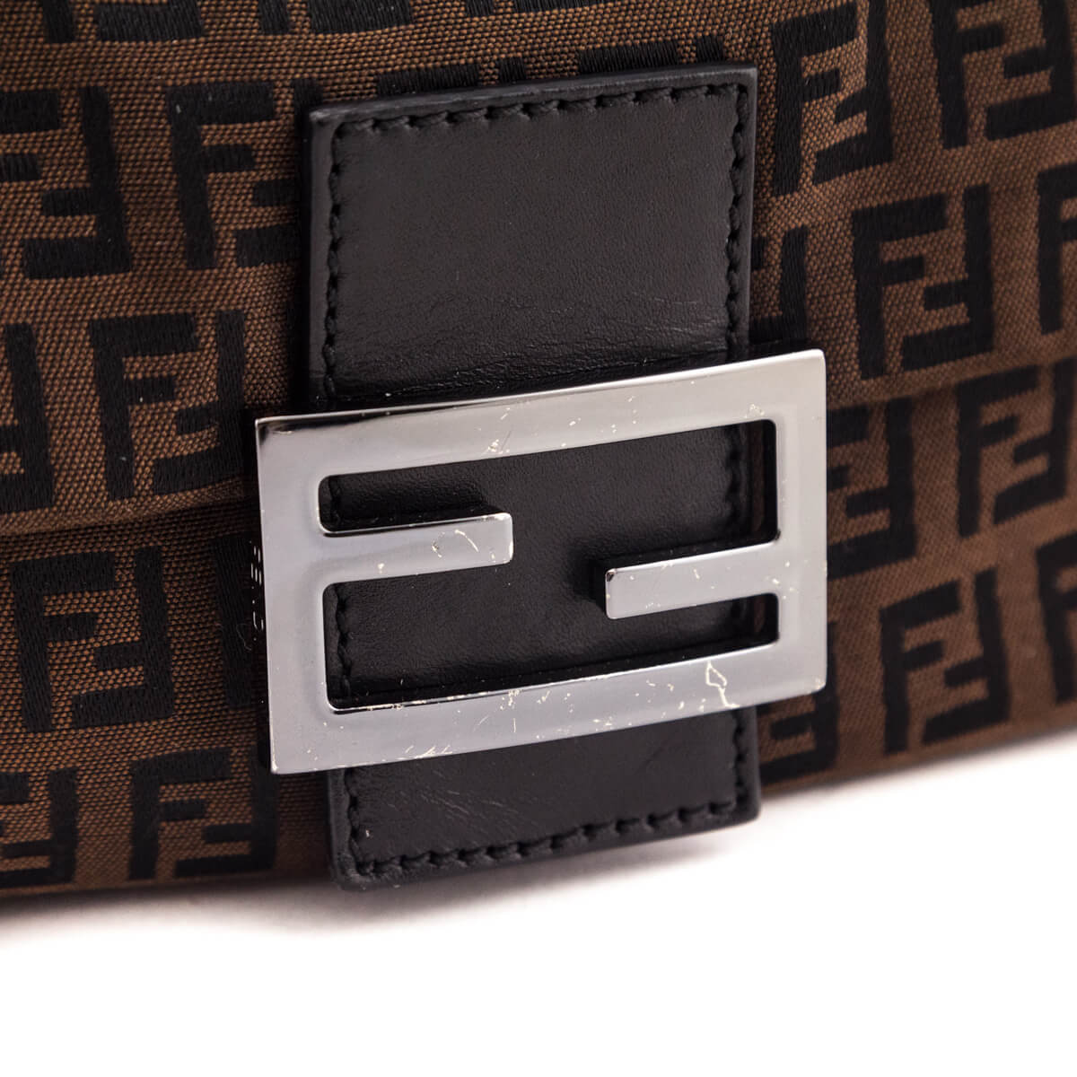Fendi Brown Zucchino Mini Mamma Baguette - Love that Bag etc - Preowned Authentic Designer Handbags & Preloved Fashions