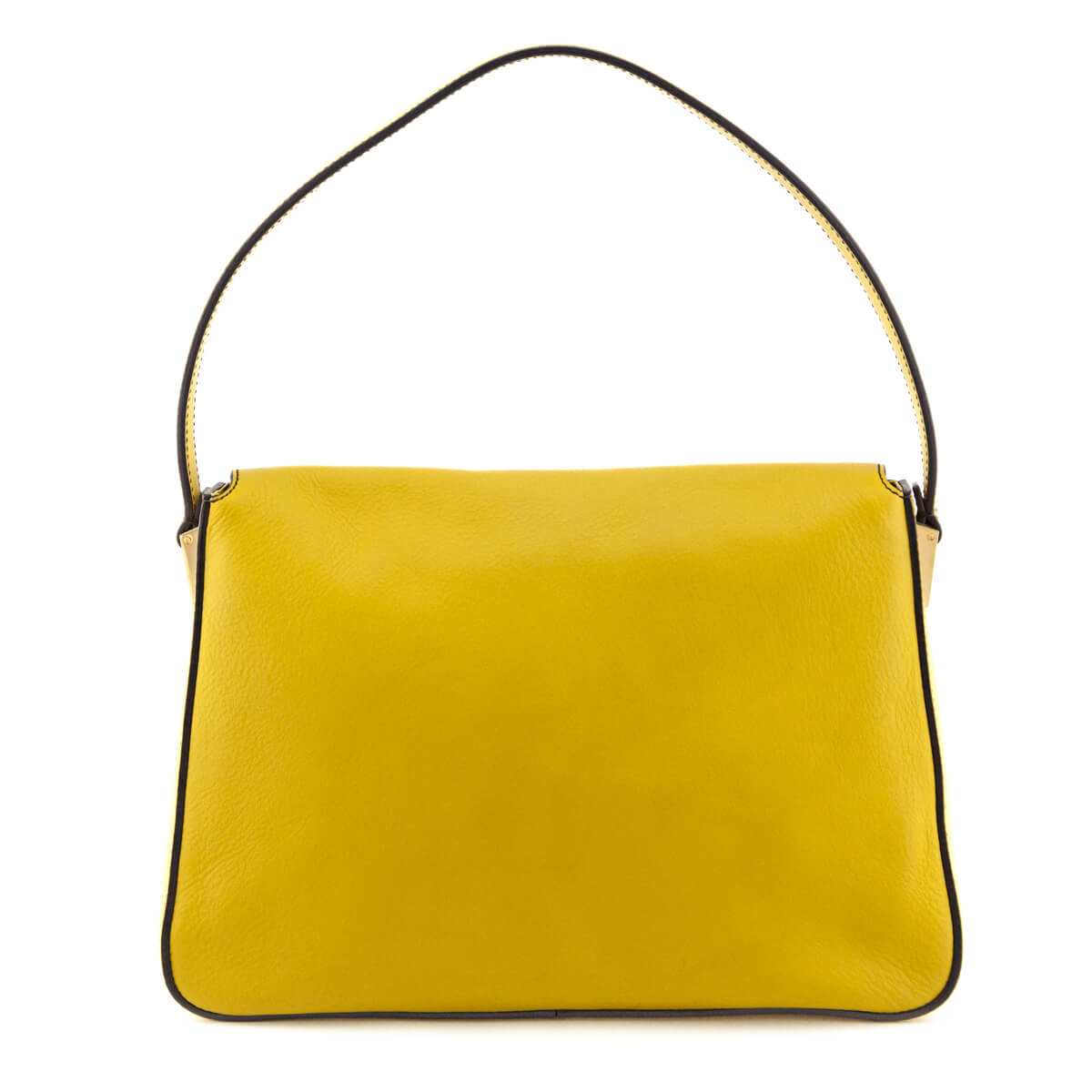 Fendi Chantilly & Black Vitello Flamingo Enamel Big Forever Mamma Baguette - Love that Bag etc - Preowned Authentic Designer Handbags & Preloved Fashions