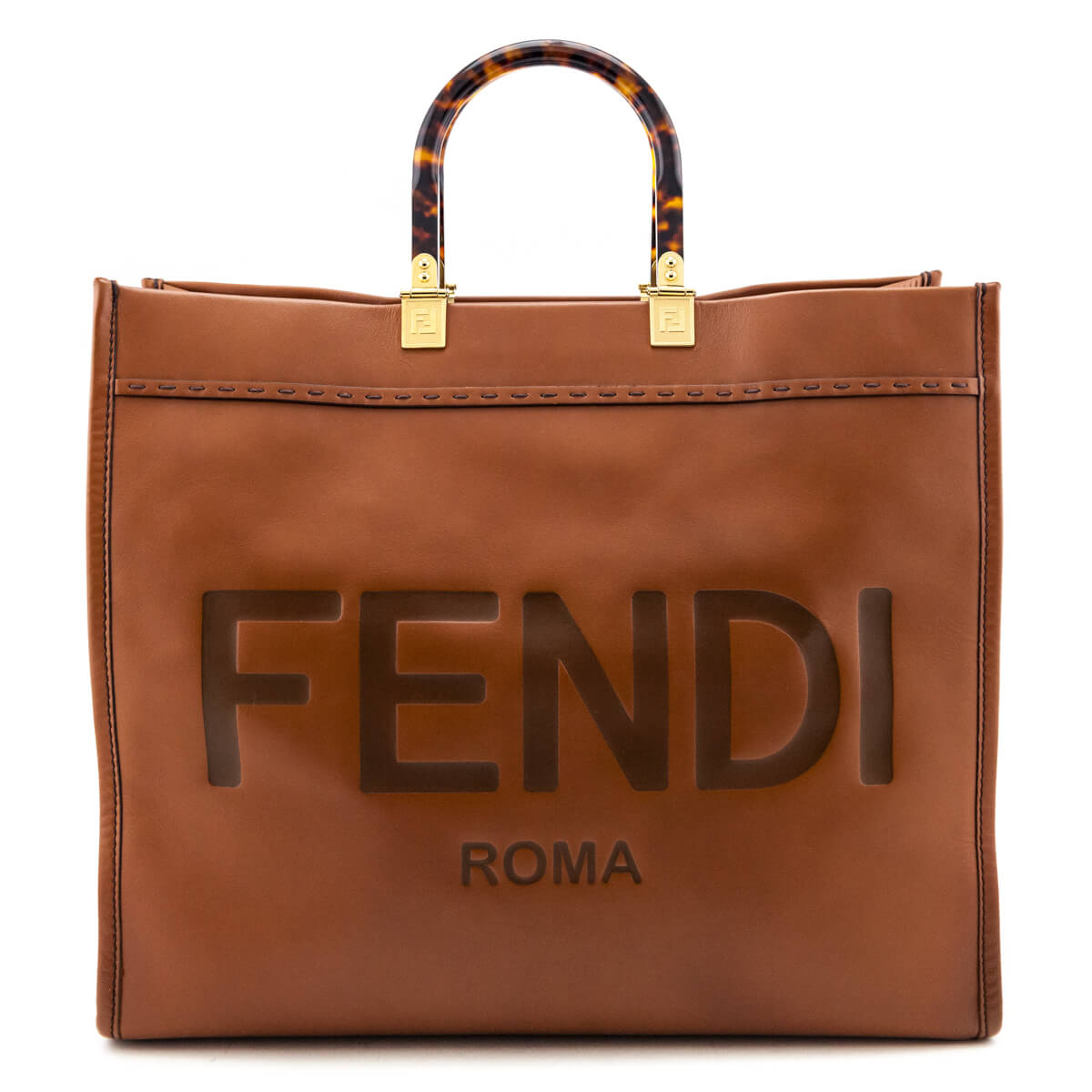 Fendi Cuoio Vitello King Plexiglass Large Fendi Sunshine Shopper