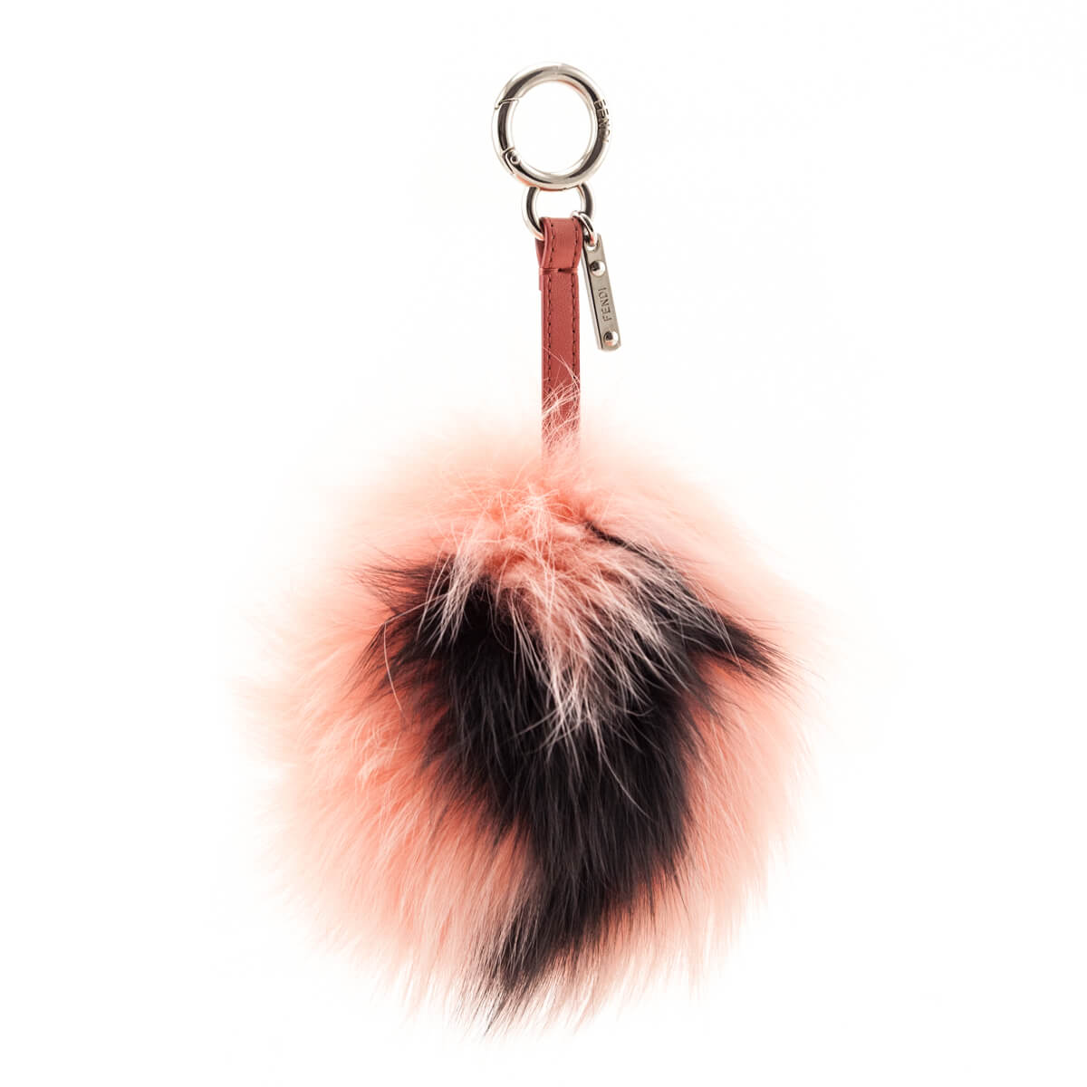FENDI ファー キーホルダー Y ピンク・黒 約15cm Fendi Pink & Black Fox Fur Y ABCharm Bag Charm