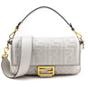 Fendi White Nappa FF 1974 Embossed Baguette Bag - Love that Bag etc - Preowned Authentic Designer Handbags & Preloved Fashions