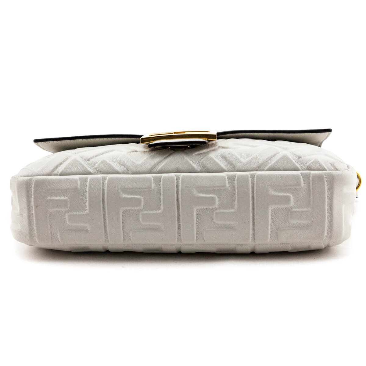 Fendi White Nappa FF 1974 Embossed Baguette Bag - Love that Bag etc - Preowned Authentic Designer Handbags & Preloved Fashions