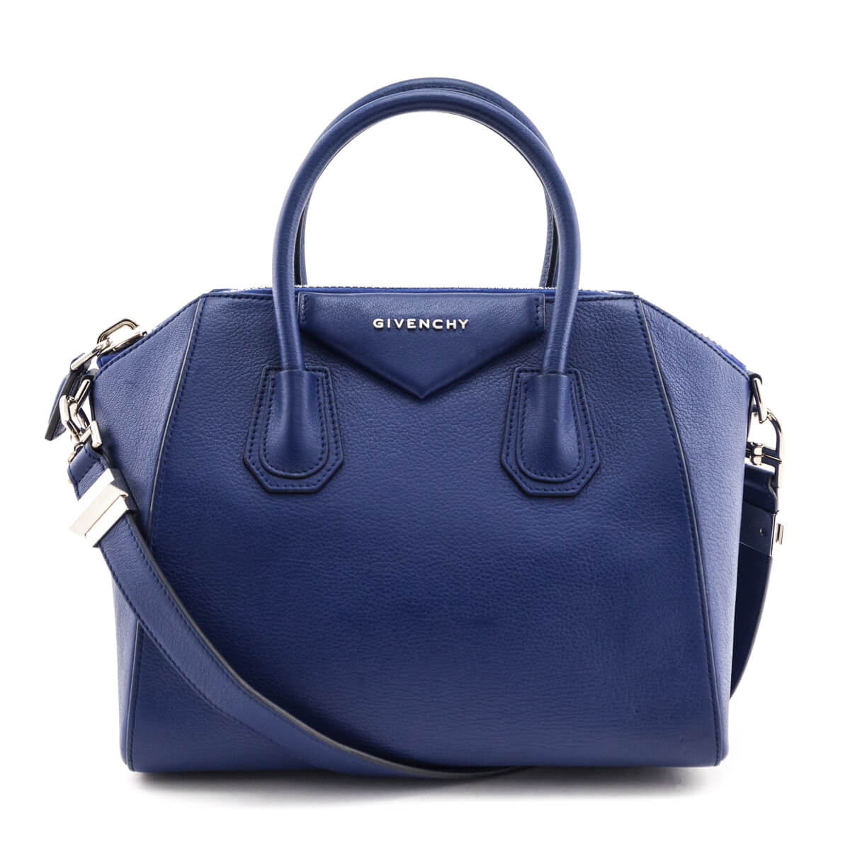 Givenchy Dark Blue Sugar Goatskin Small Antigona Bag - Love that Bag etc - Preowned Authentic Designer Handbags & Preloved Fashions