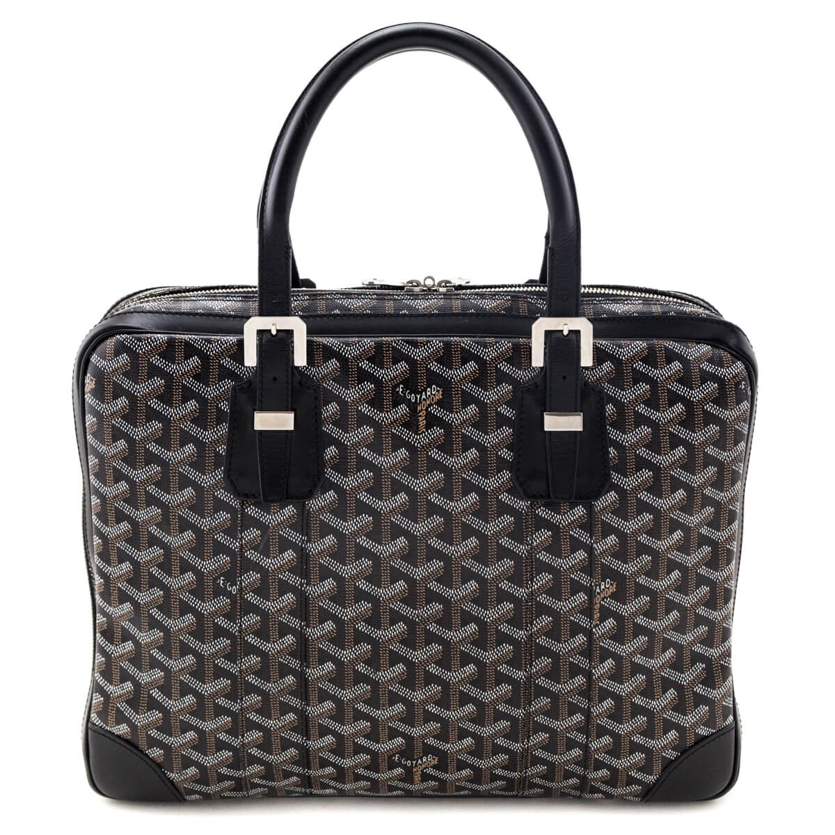 Goyard Black Goyardine Ambassade Briefcase PM - Love that Bag etc - Preowned Authentic Designer Handbags & Preloved Fashions