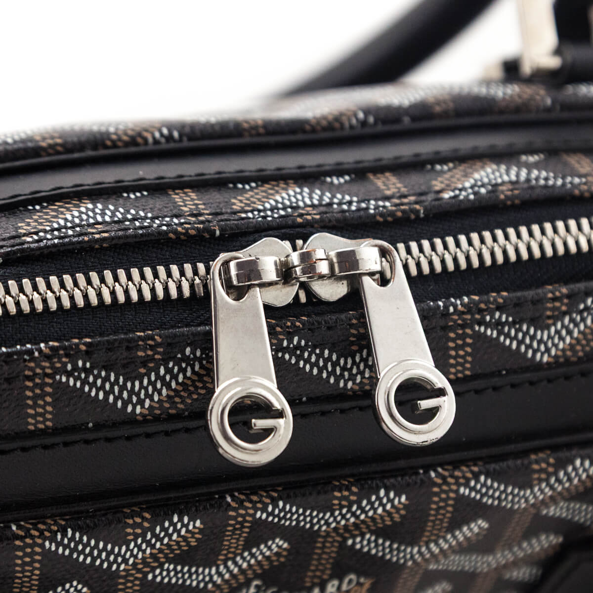 Goyard Black Goyardine Ambassade Briefcase PM - Love that Bag etc - Preowned Authentic Designer Handbags & Preloved Fashions
