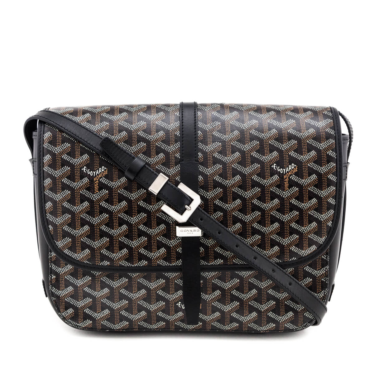 Goyard Black Goyardine Belvedere II MM Messenger Bag - Love that Bag etc - Preowned Authentic Designer Handbags & Preloved Fashions