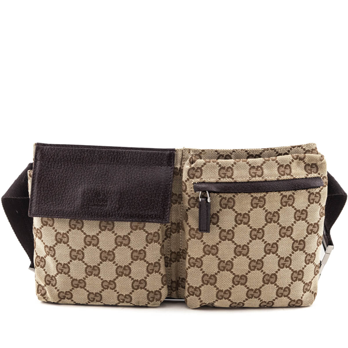 Gucci waist bag monogram gg web strap beige online