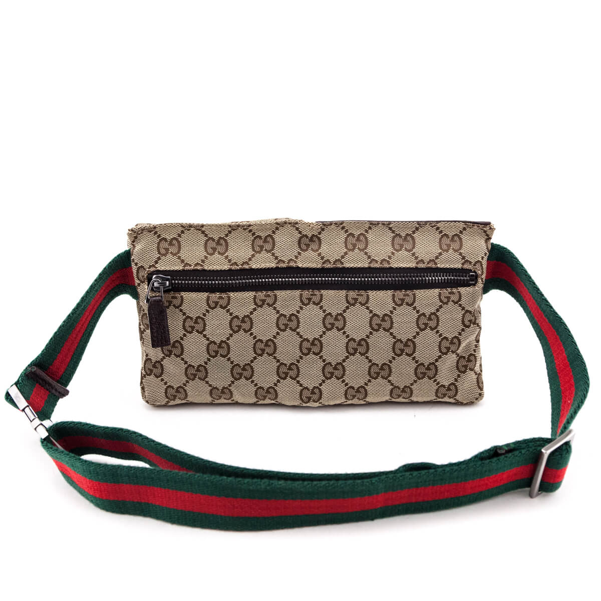 Gucci Beige GG Monogram Canvas Web Belt Bag - Love that Bag etc - Preowned Authentic Designer Handbags & Preloved Fashions