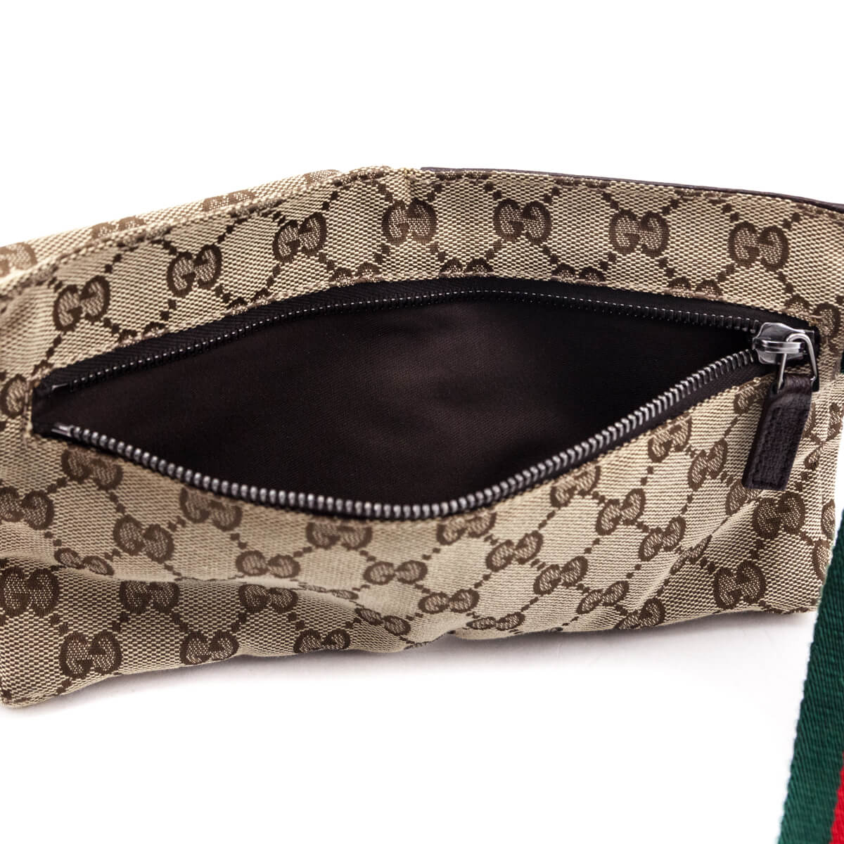 Gucci Beige GG Monogram Canvas Web Belt Bag - Love that Bag etc - Preowned Authentic Designer Handbags & Preloved Fashions