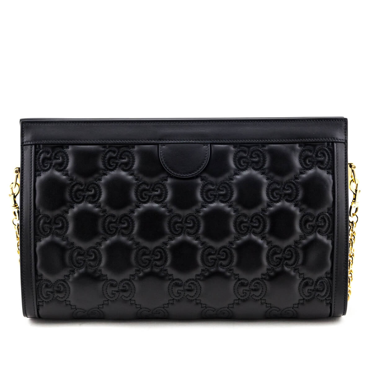 Gucci Black Calfskin GG Matelasse Medium Slim Chain Shoulder Bag - Love that Bag etc - Preowned Authentic Designer Handbags & Preloved Fashions