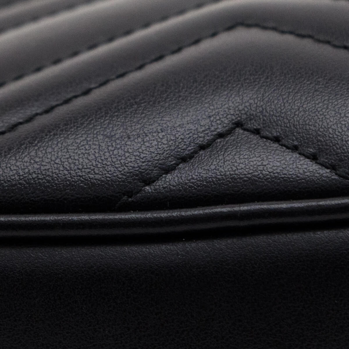 Gucci Black Calfskin Matelasse Mini GG Marmont Crossbody - Love that Bag etc - Preowned Authentic Designer Handbags & Preloved Fashions