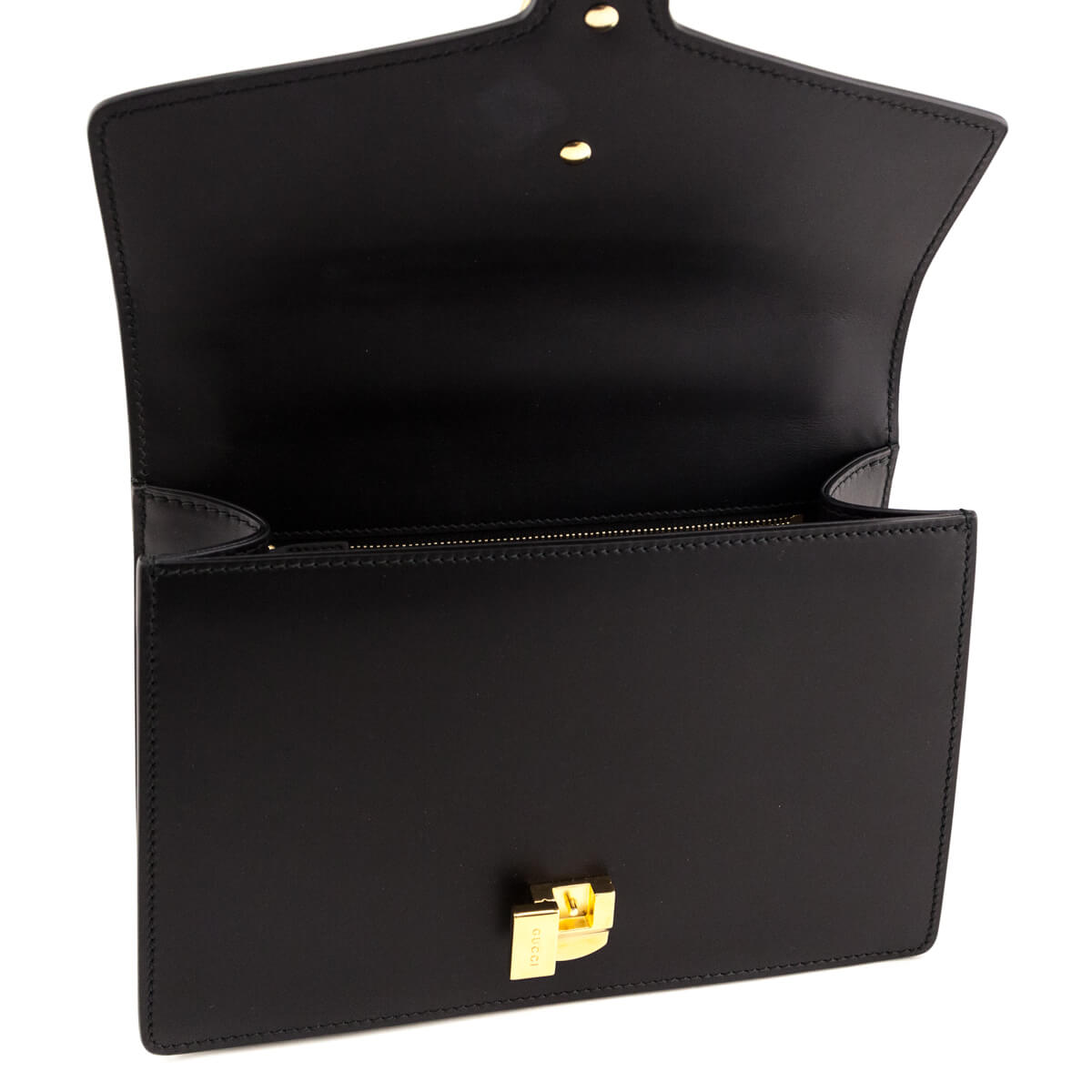 Gucci Black Calfskin Small Sylvie Shoulder Bag - Love that Bag etc - Preowned Authentic Designer Handbags & Preloved Fashions