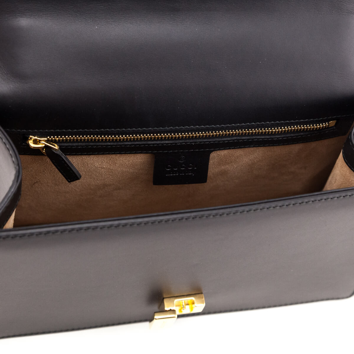 Gucci Black Calfskin Small Sylvie Shoulder Bag - Love that Bag etc - Preowned Authentic Designer Handbags & Preloved Fashions