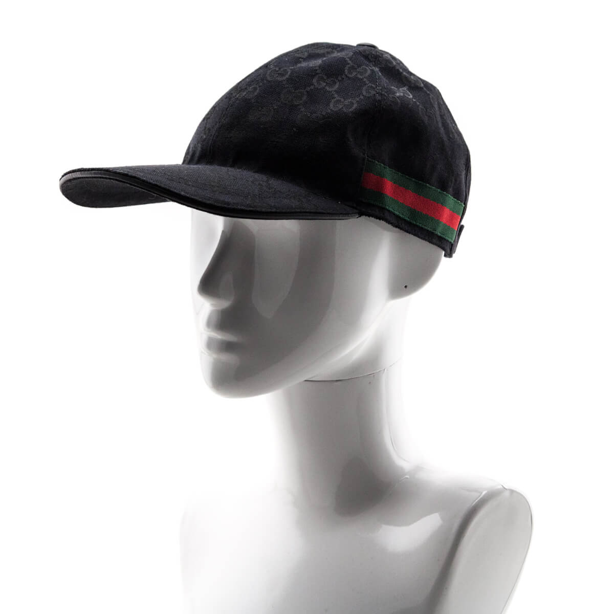 Gucci Black GG Monogram Original Web Baseball Hat Size M - Love that Bag etc - Preowned Authentic Designer Handbags & Preloved Fashions